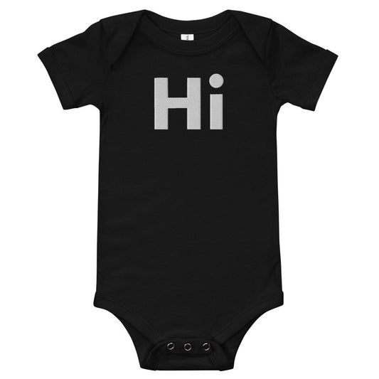 Hi Baby Onezie in black