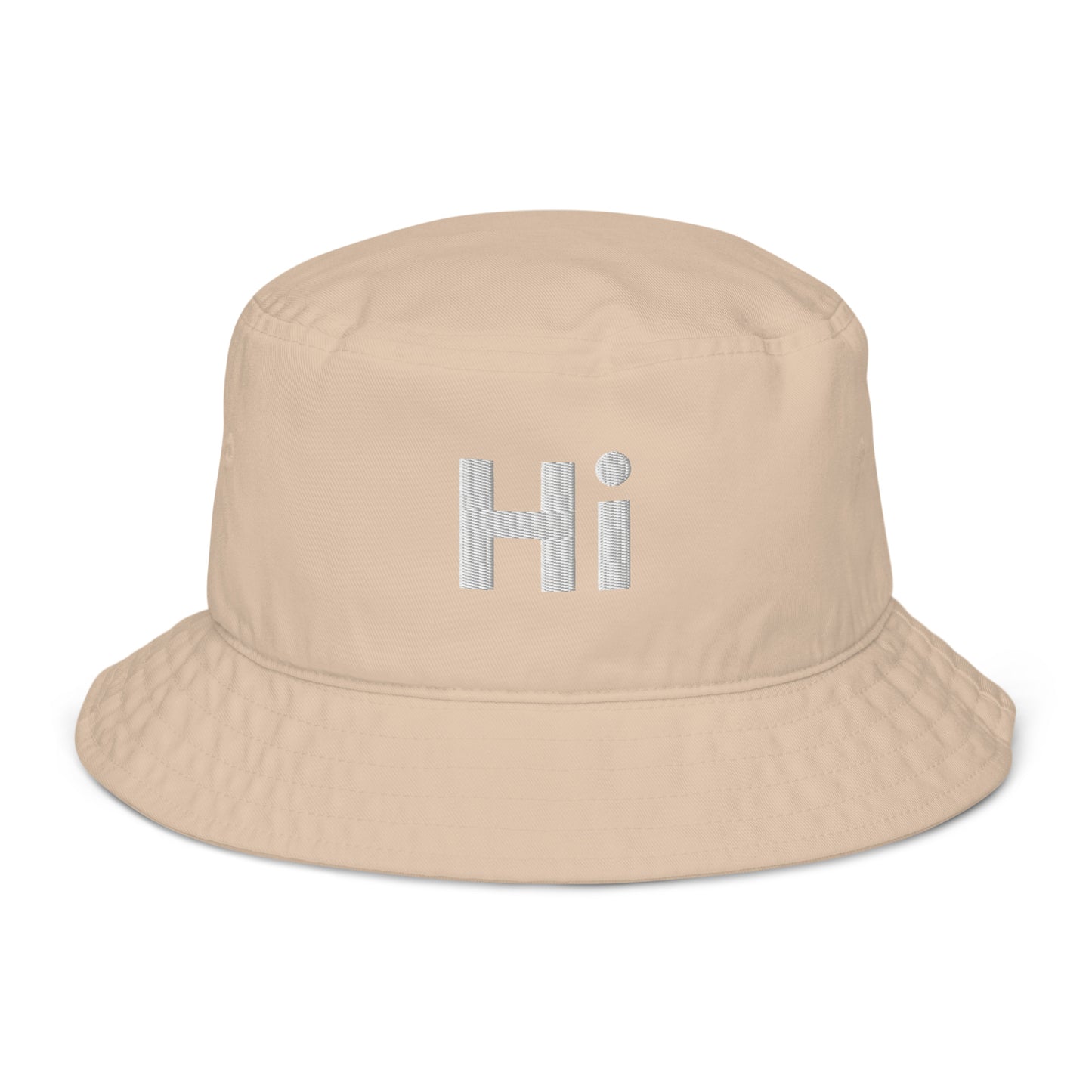 Hi Bucket Hat Organic in Light Stone by HiJohnny.com
