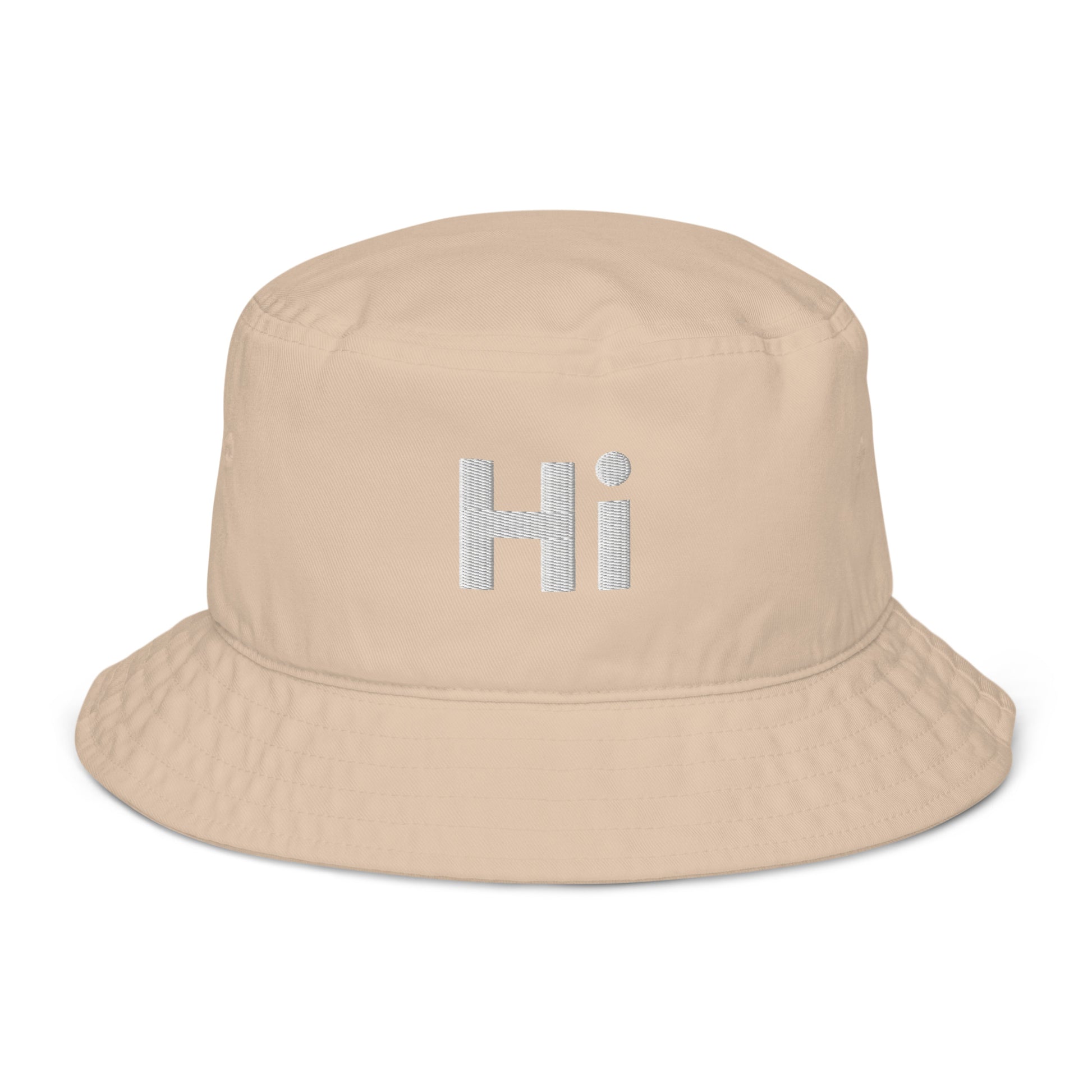 Hi Bucket Hat Organic in Light Stone by HiJohnny.com