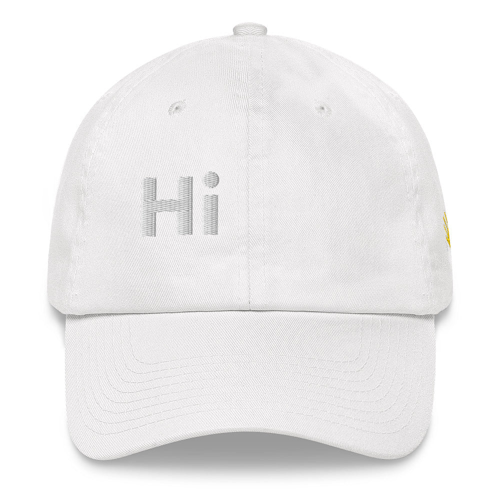Hi Ciao hat in white front