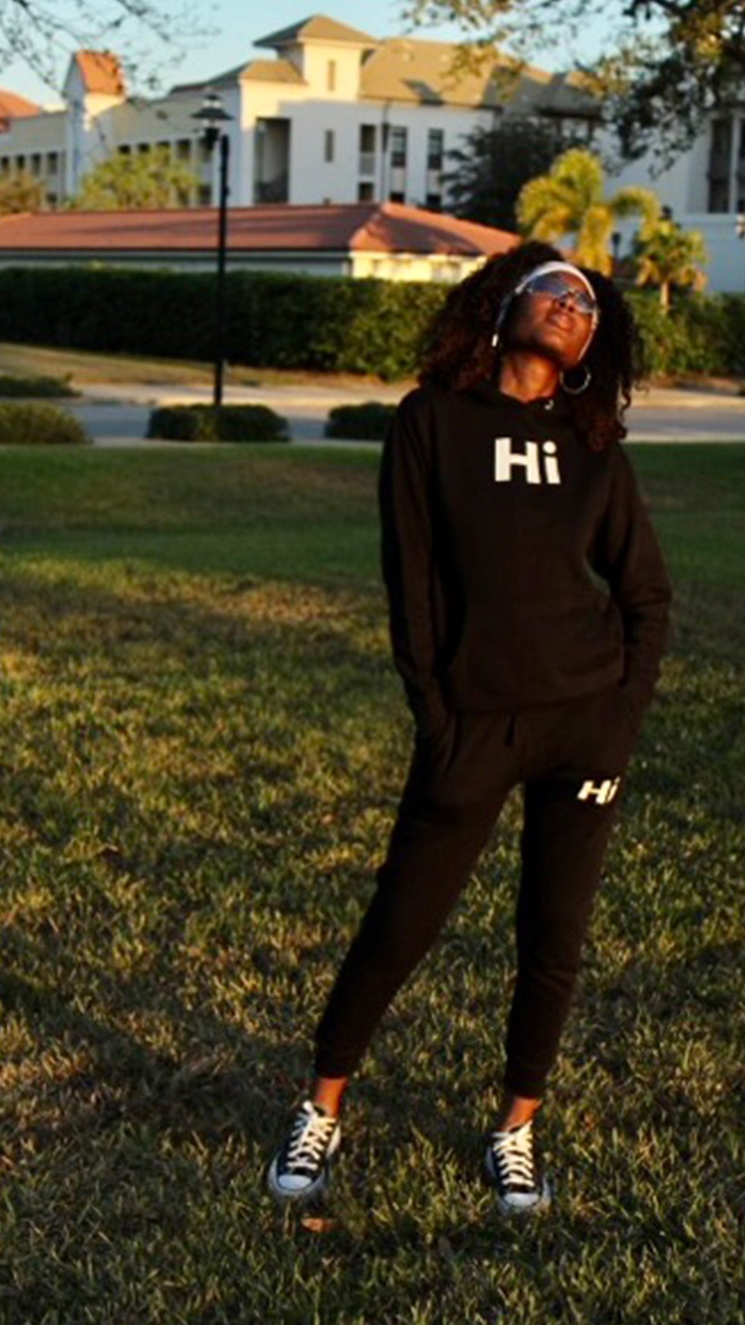 Hi Sweatpants in Black worn by Diana Rochez