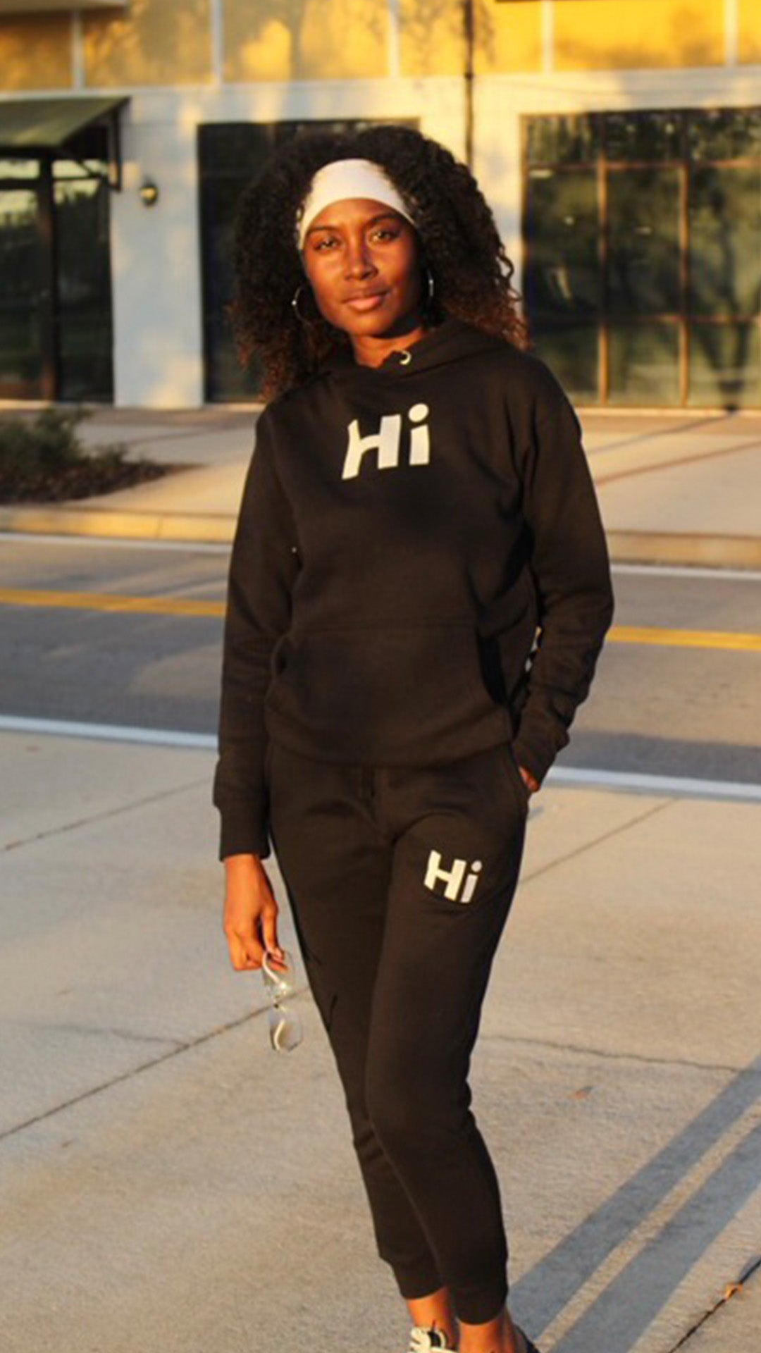 Hi Sweatpants in Black worn by Diana Rochez