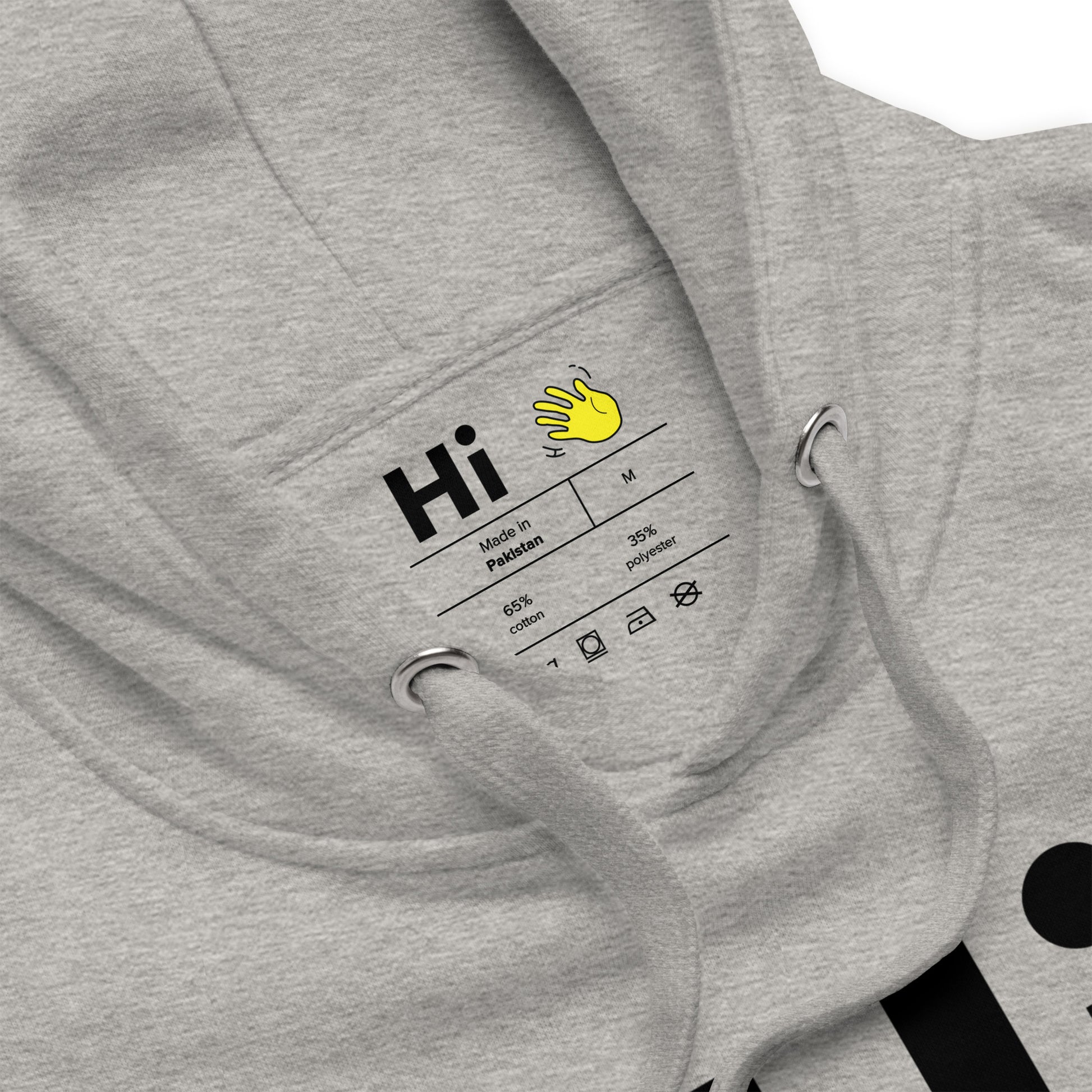 Hi Hoodie in Grey by Happy interactions