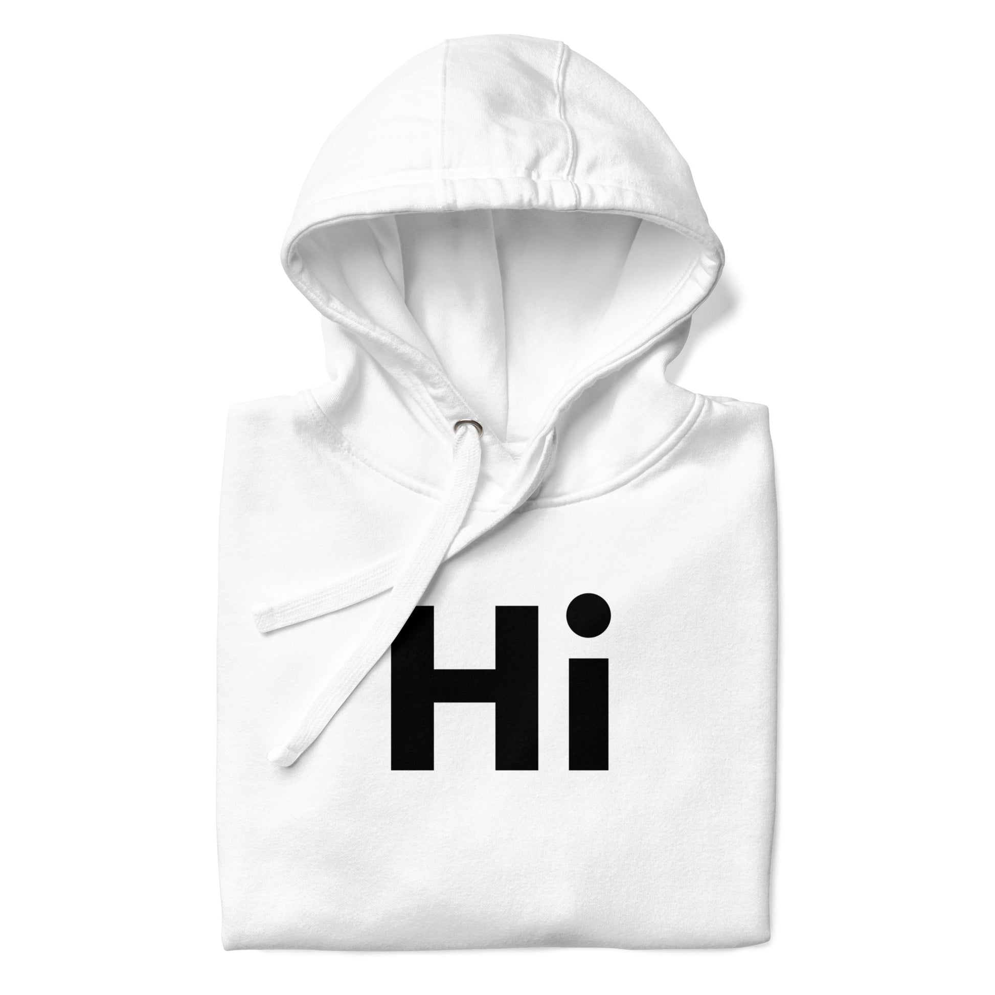 Hi Hoodie in White by Happy interactions