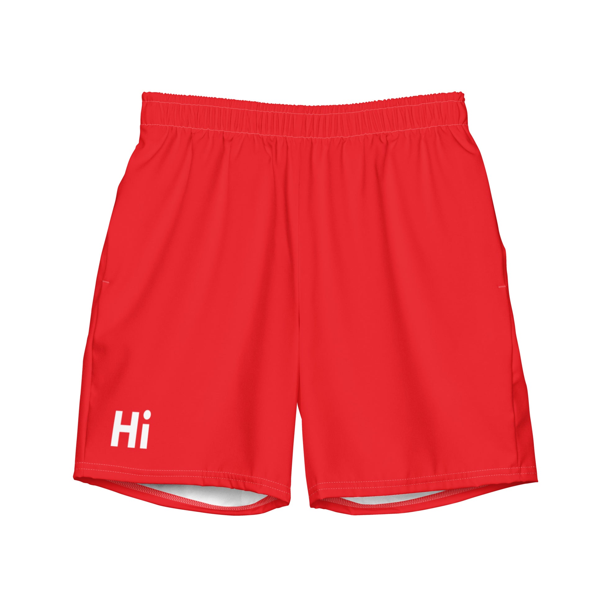 Hi Swimsuit Board short Trunks in Red front