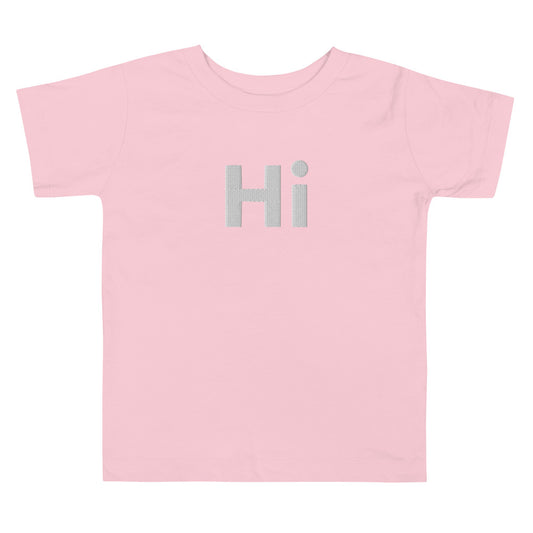 Hi Toddler Tee Shirt in Pink
