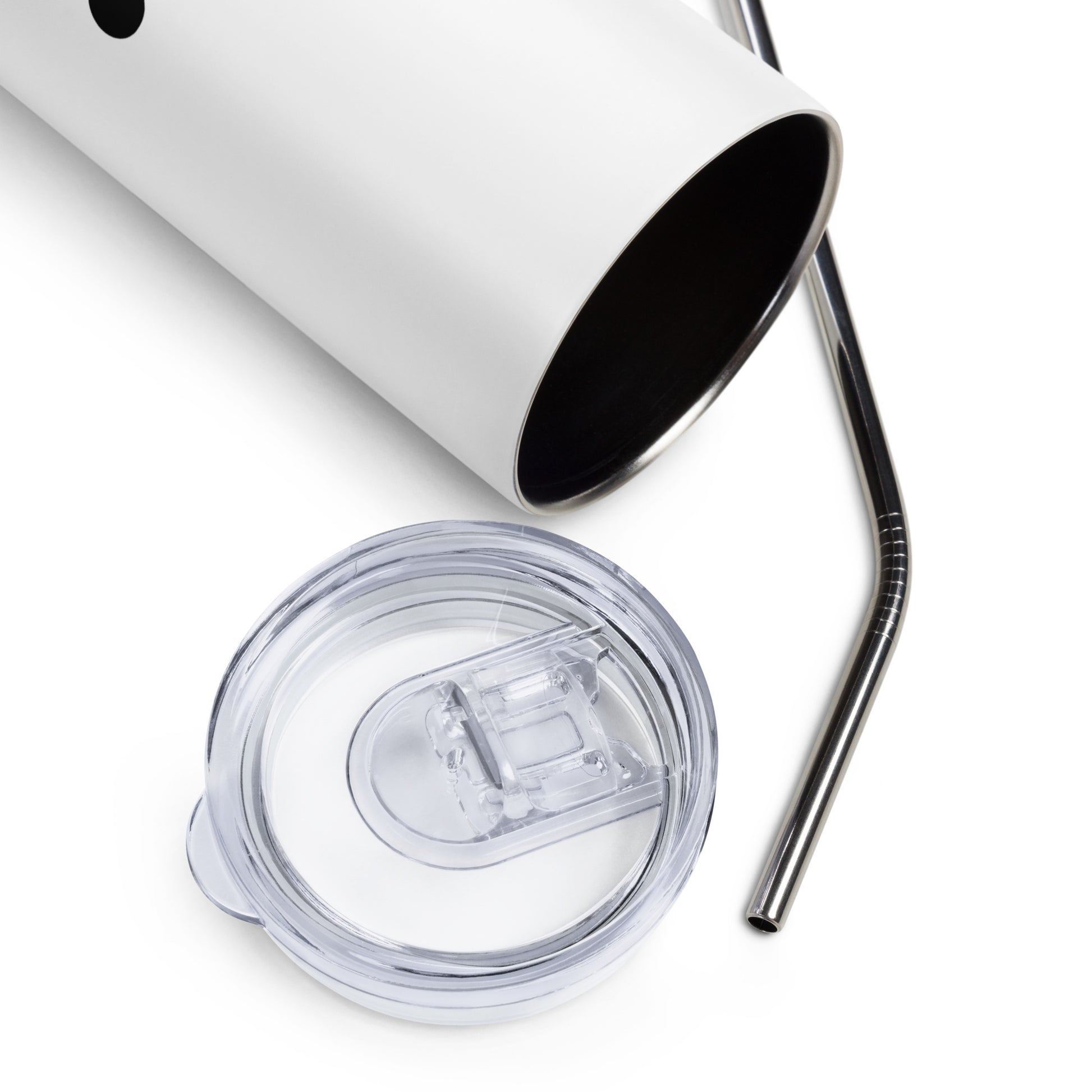 Hi tall tumbler reusable drinking vessel with lid and steel straw