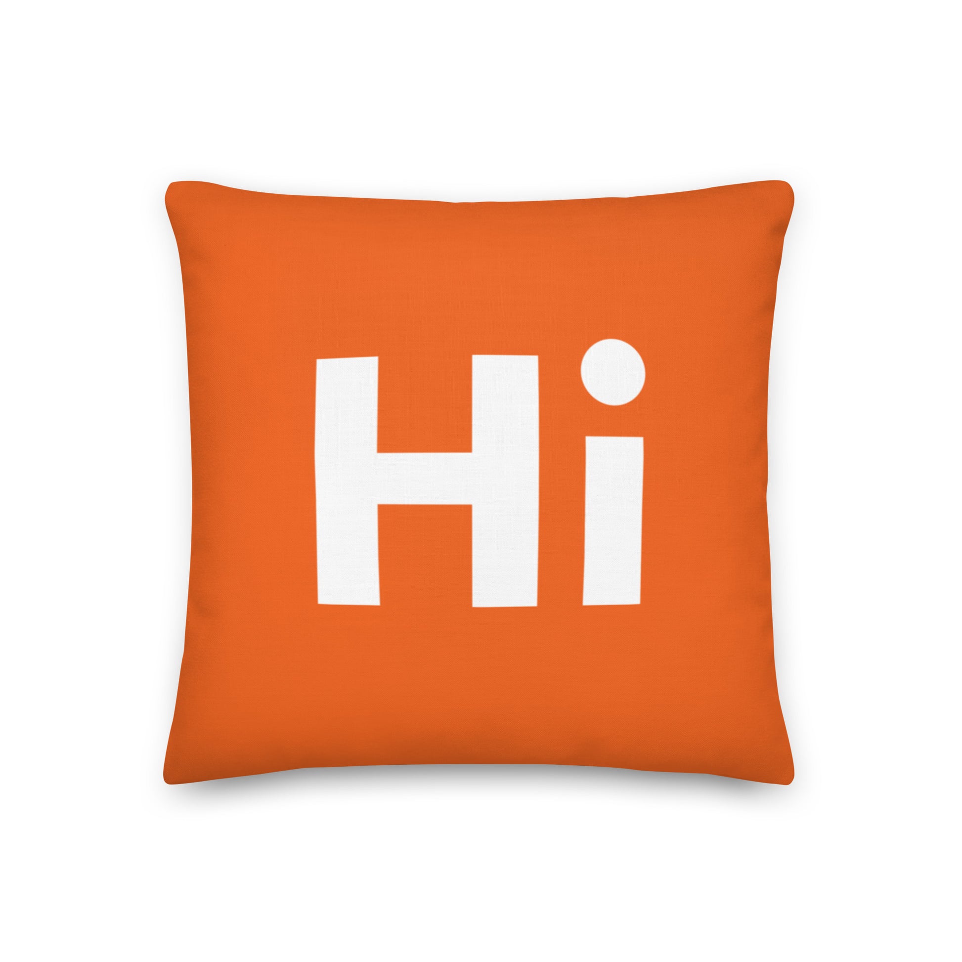 Hi Pillow in orange by HiJohnny.com