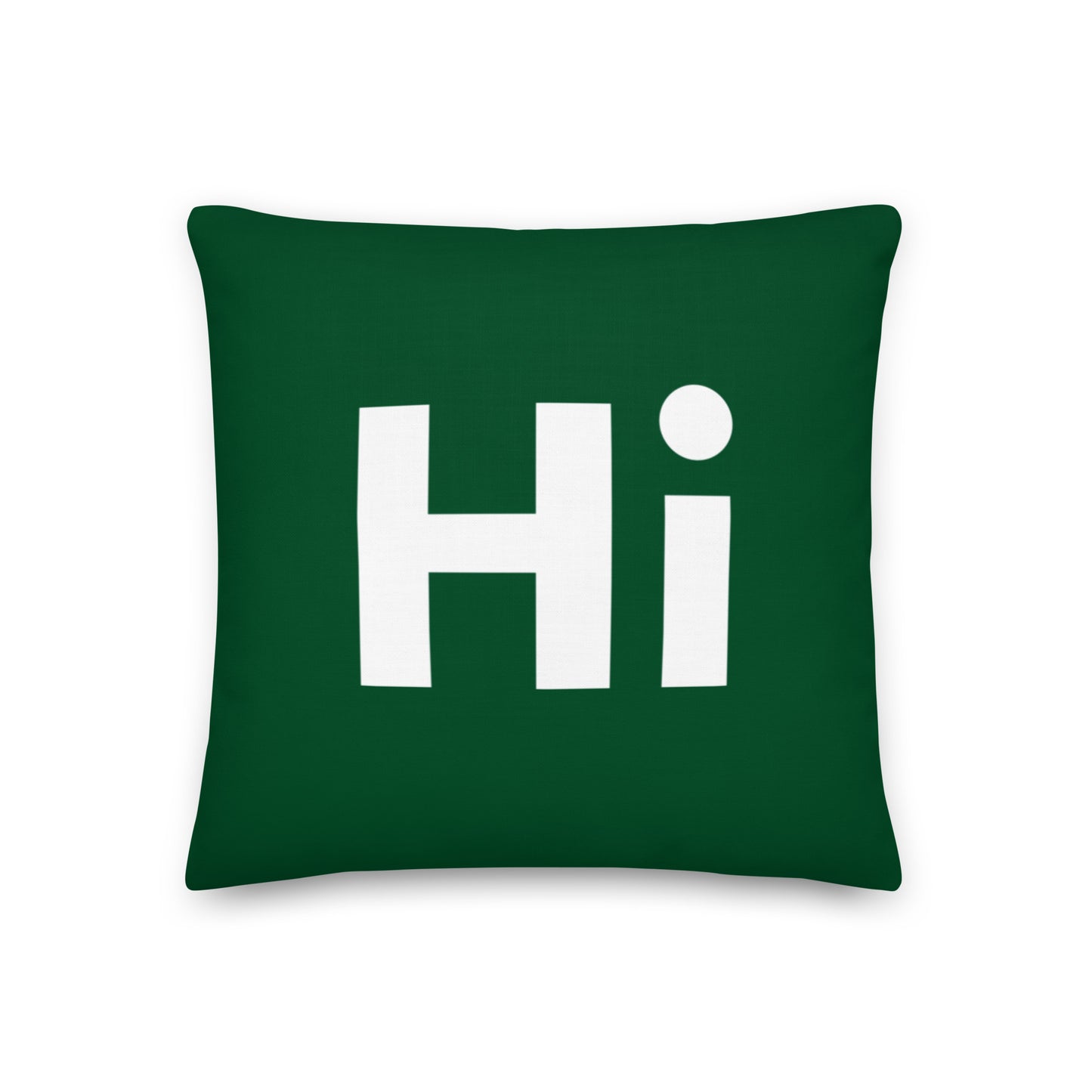 Hi Pillow in green by HiJohnny.com