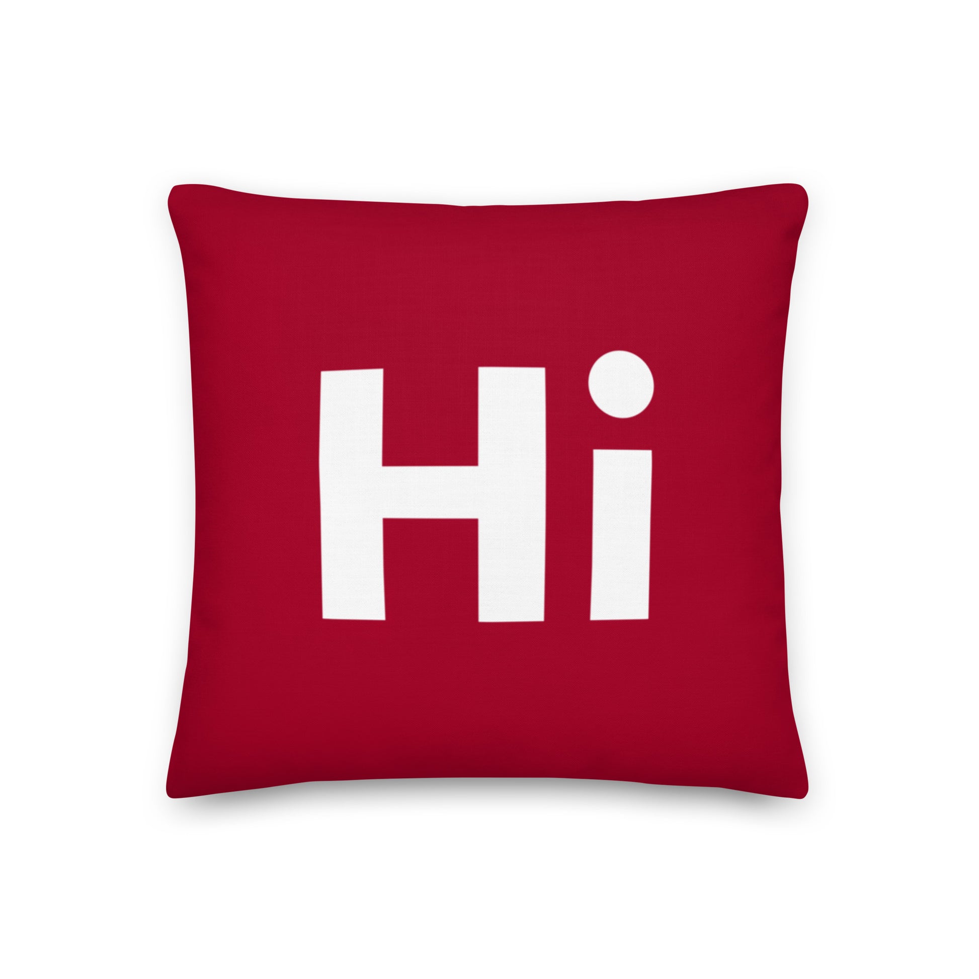 Hi Pillow in red by HiJohnny.com