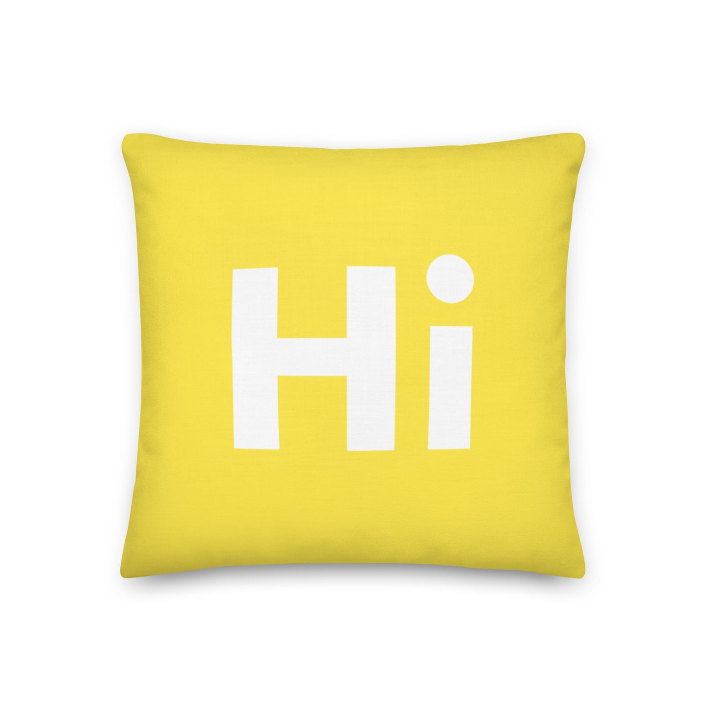 Hi Pillow in yellow by HiJohnny.com