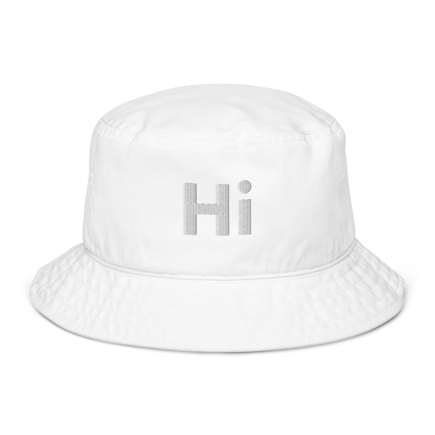 Hi Bucket Hat Organic in Bio White by HiJohnny.com