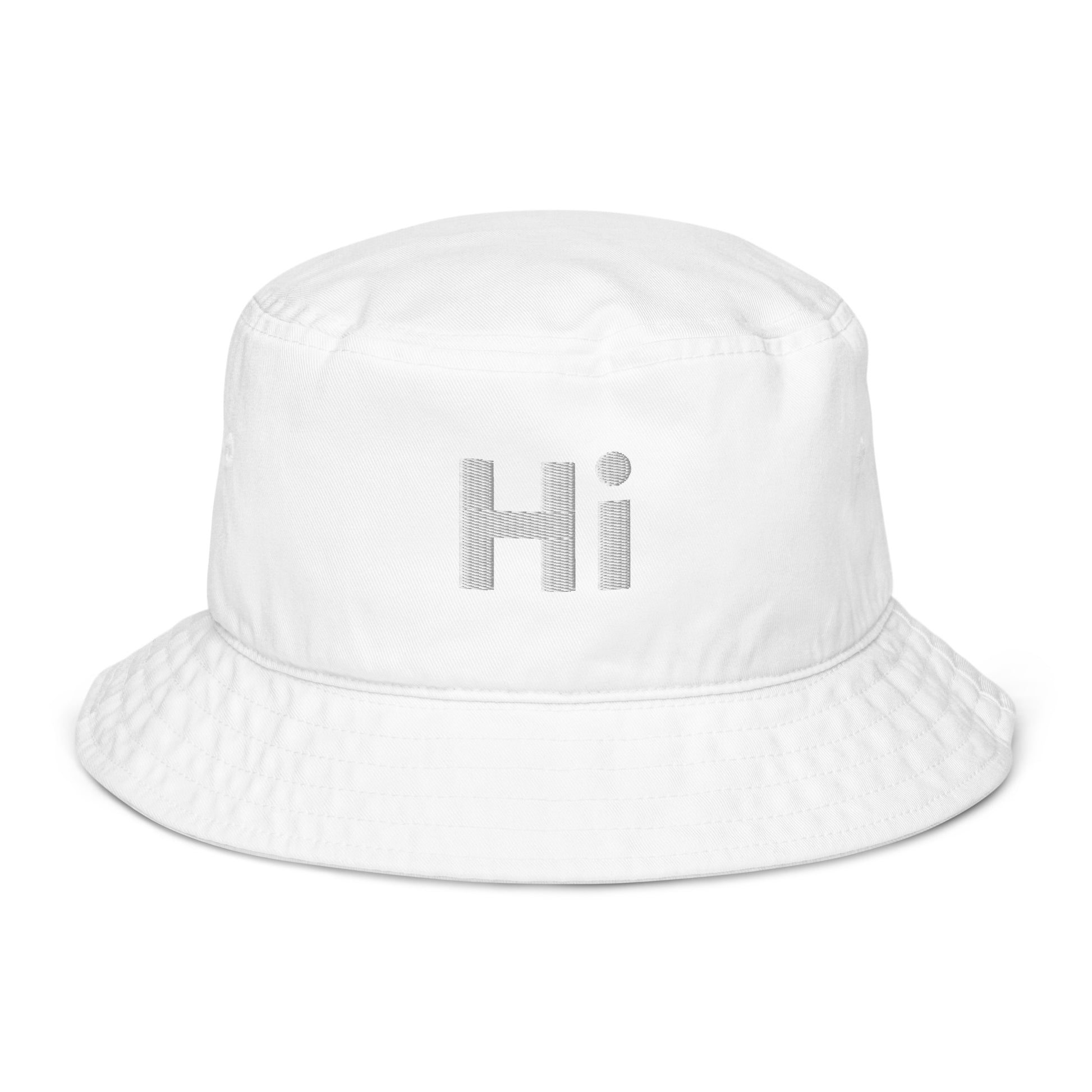 Hi Bucket Hat Organic in Bio White by HiJohnny.com