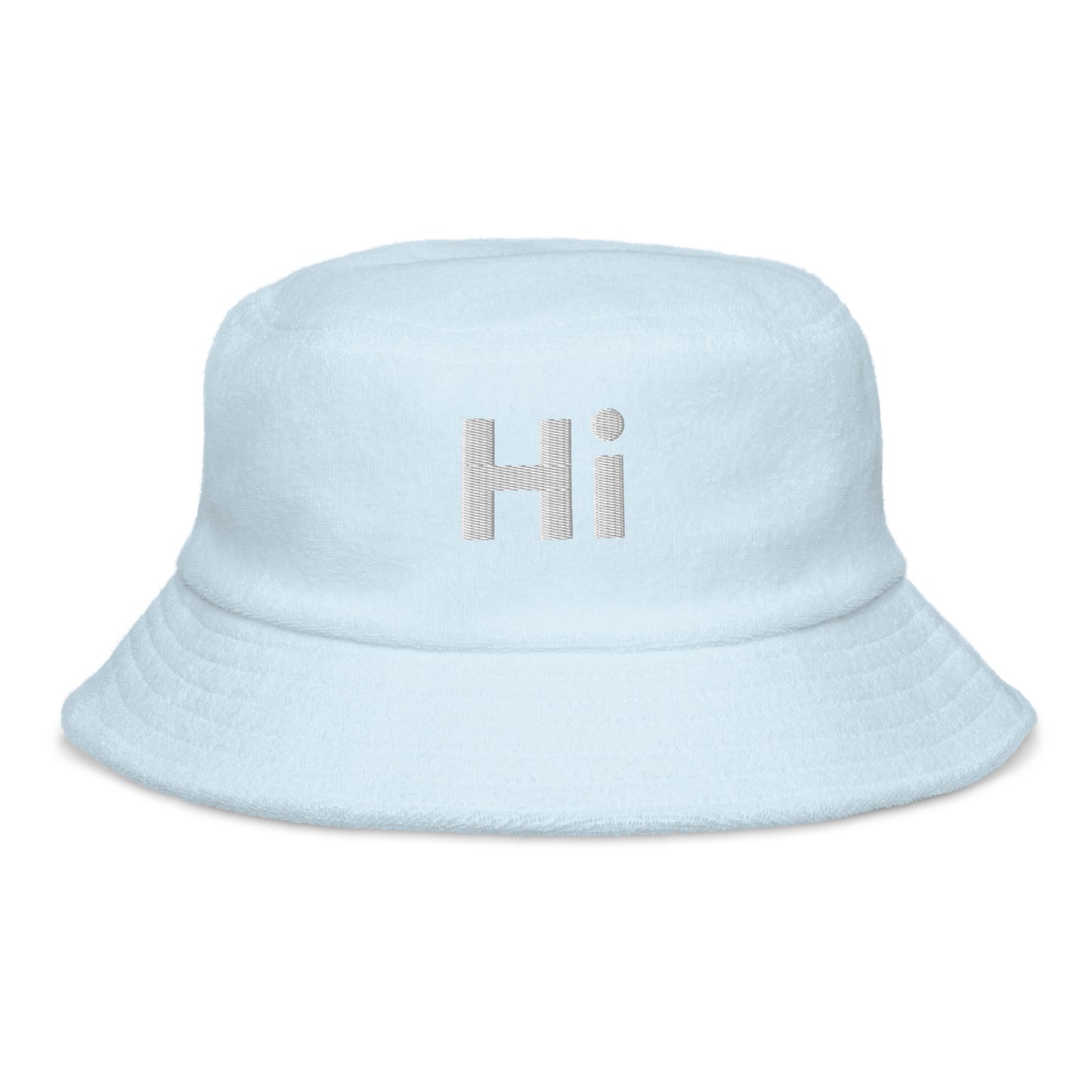 Hi Fuzzy Bucket Hat in light blue by Johnny Michael at HiJohnny.com. It’s fuzzy, fashionable and friendly. Put it on your head and go greet the world.