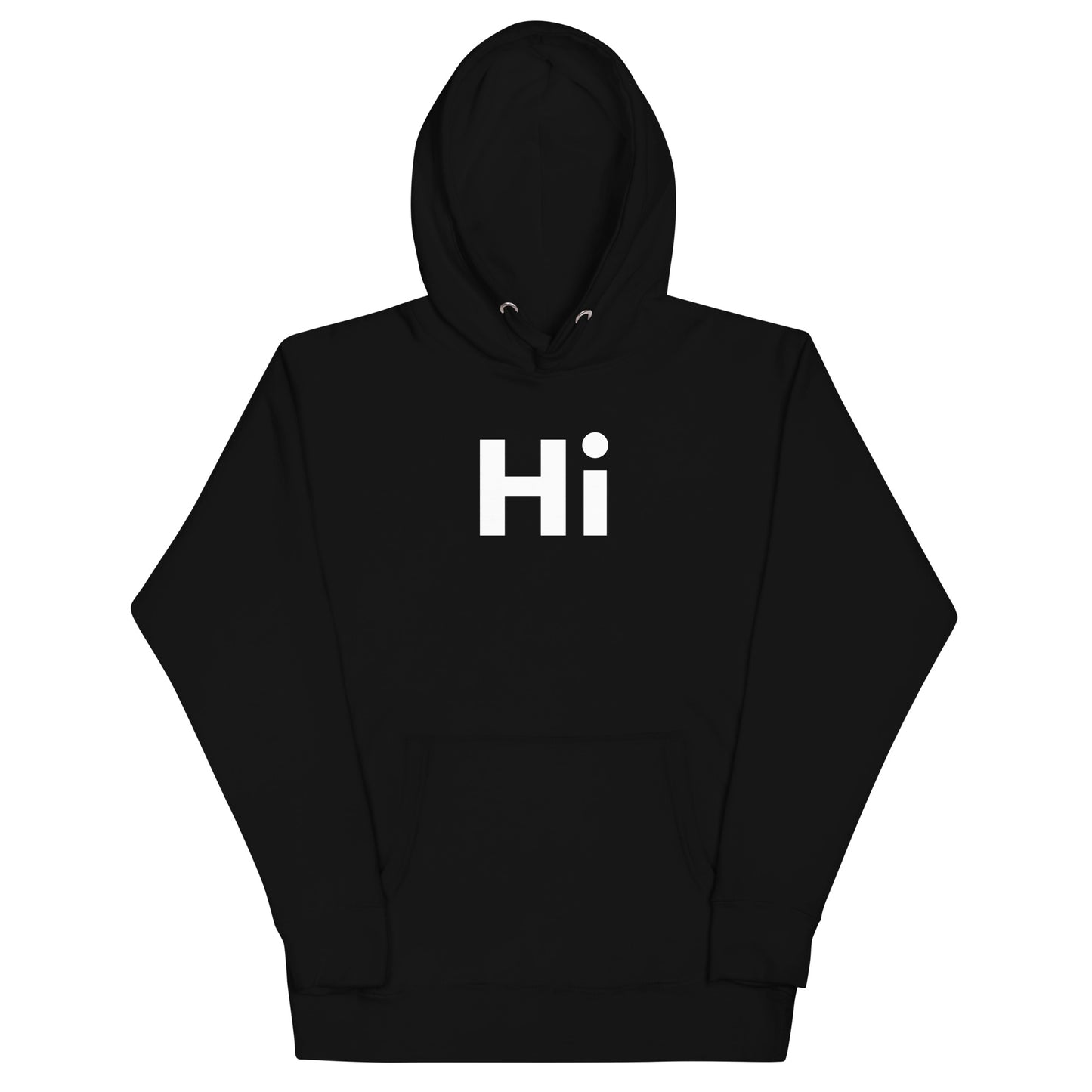 Hi Hoodie in Black by Happy interactions