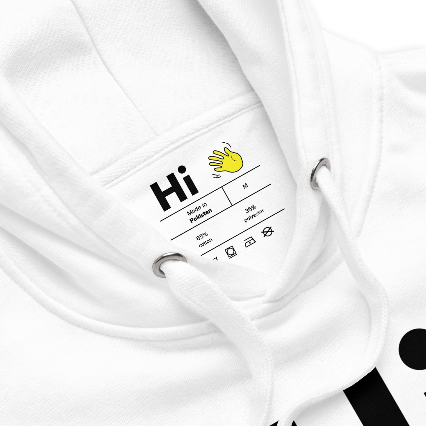 Hi Hoodie in White by Happy interactions
